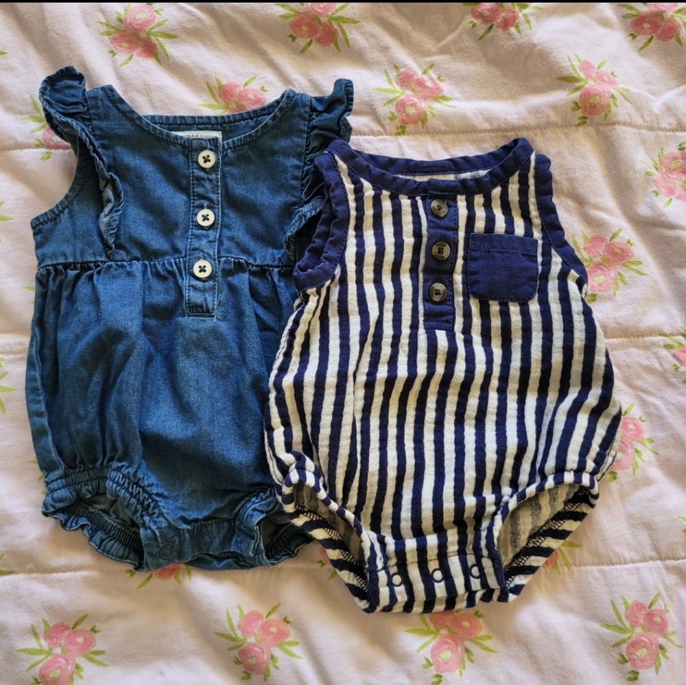 ❤️SOLD❤️Cat and Jack Bubble rompers